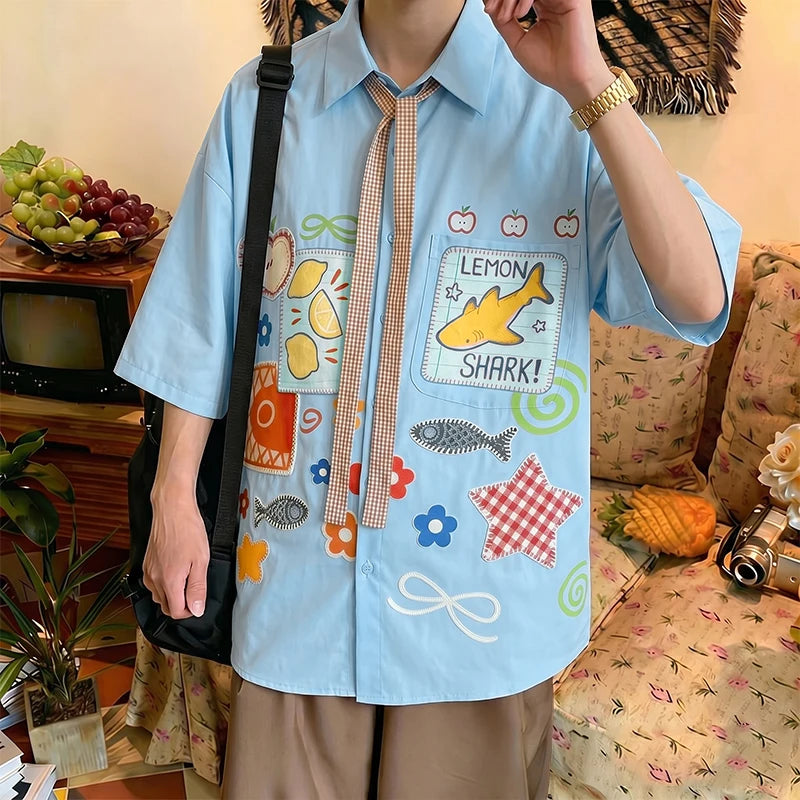 Lemon Shark Colorful Print Shirt
