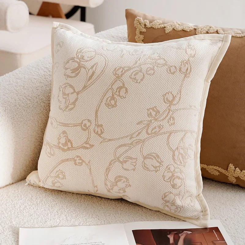 Light Luxury Throw Brown Pillow Cover