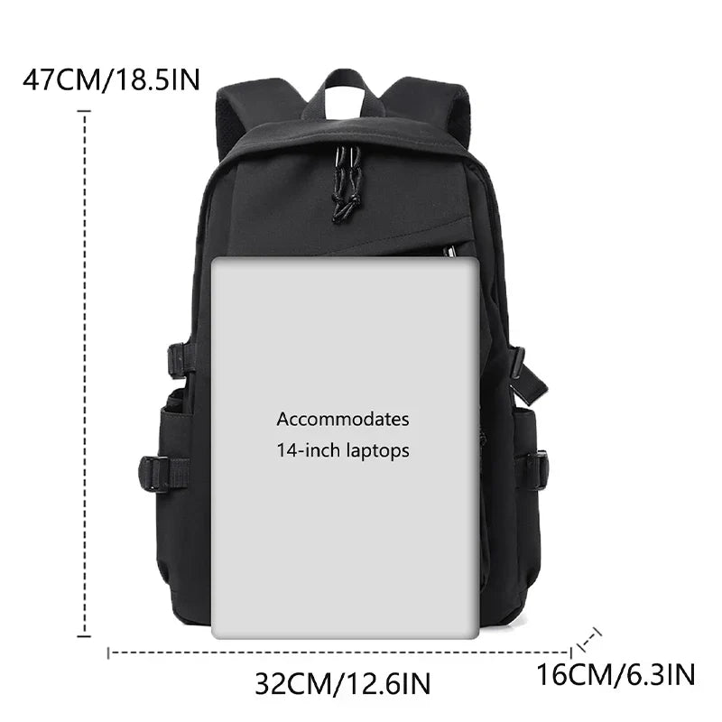 Polyester Solid Color School Backpack