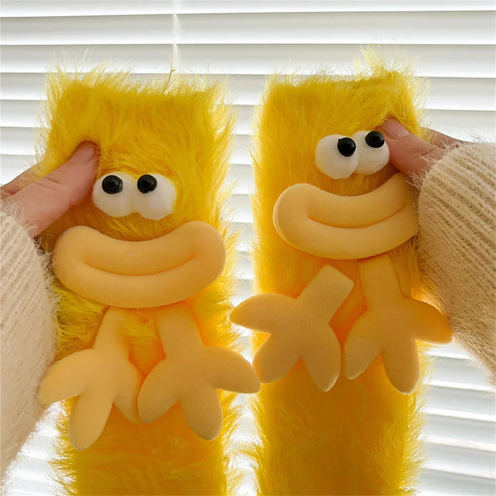3D Funny Monster Cartoon Fuzzy Socks