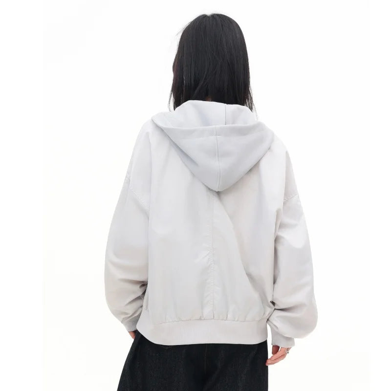 Casual Graphic Oversized Zip-Up Hoodie