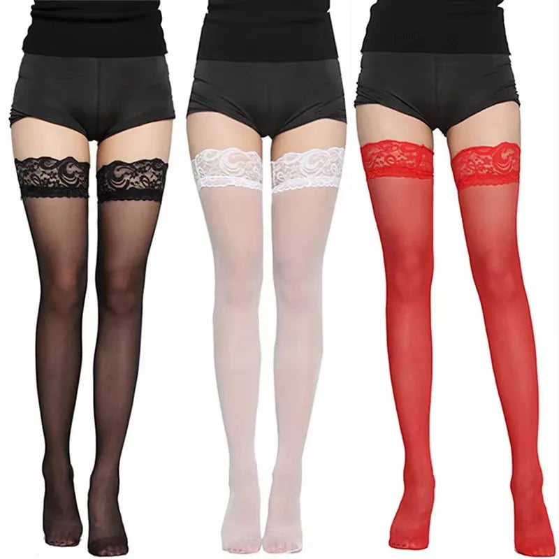 Strümpfe Sexy Spitze für Damen Sommerstrümpfe JK Mädchensocken Eng Atmungsaktive Strümpfe Modisch Vielseitiger Stil Schwarz Weiß Rot
