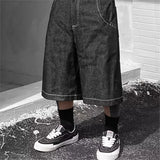 Vintage bestickte Denim-Jorts