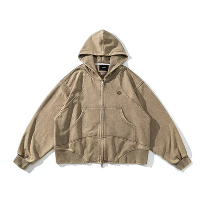 Vintage Unifarbene Trendige Lässige Hoodies