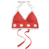 Handmade Knitted Boho Beach Camisoles Crochet Bikini