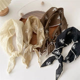 Floral Lace Triangular Head Scarf