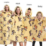 Family Oversize Sherpa Blanket Hoodie