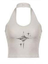 Y2K Retro Devils Eye Halter Top