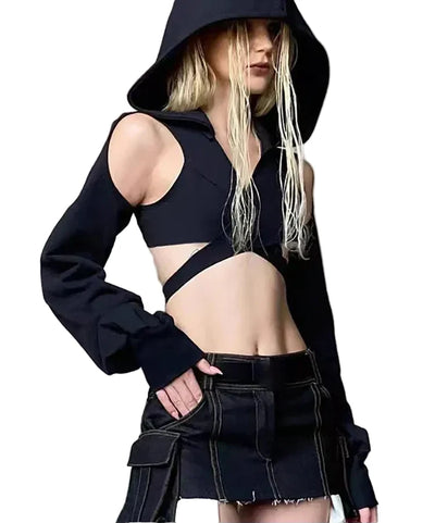 Cyberpunk Irregulärer Street Hoodie