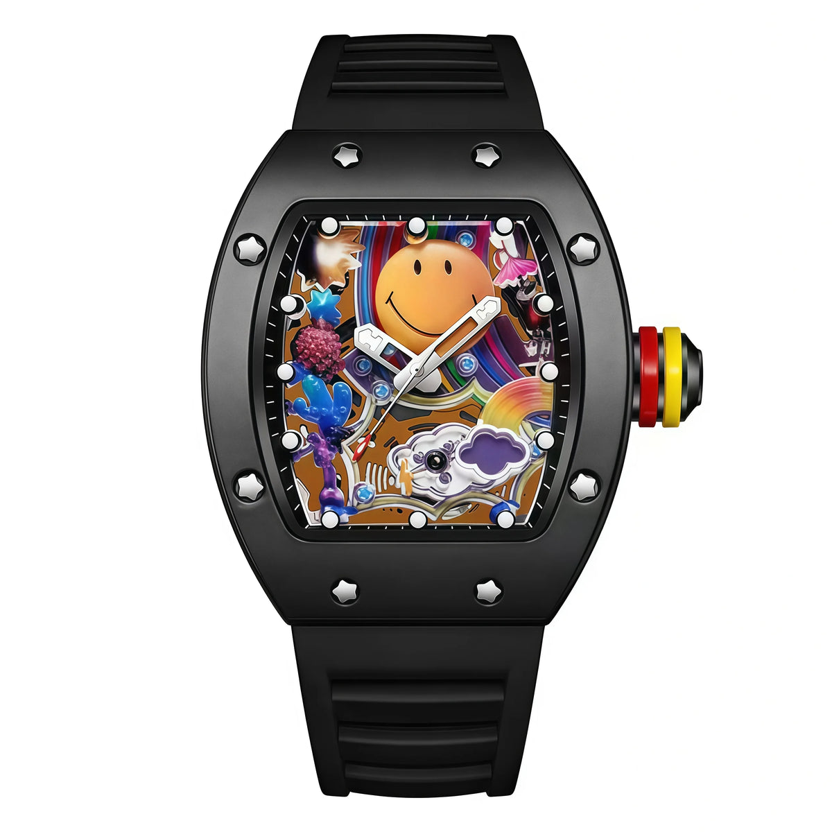 Smile Dial Color Graffiti Sport Watch