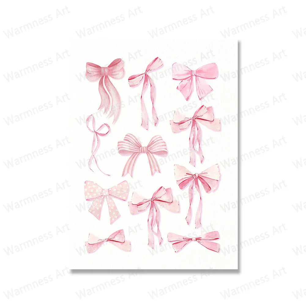 Pink Bow Coquette Poster
