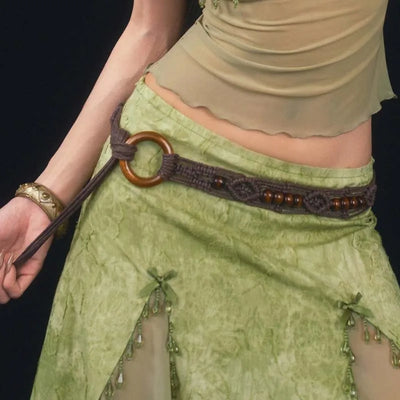 Boho Beaded Macrame Waist Belts