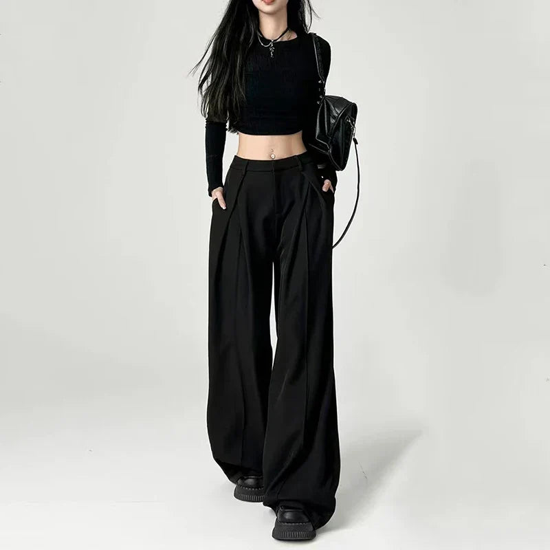 Corporate Girl High Waist Baggy Pants