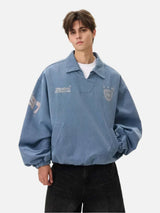 Vintage Polyester Sports Style Sweatshirt