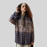 Women's Plaid Hooded Shirt