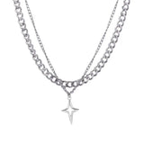 Y2K Cuban Star Necklace
