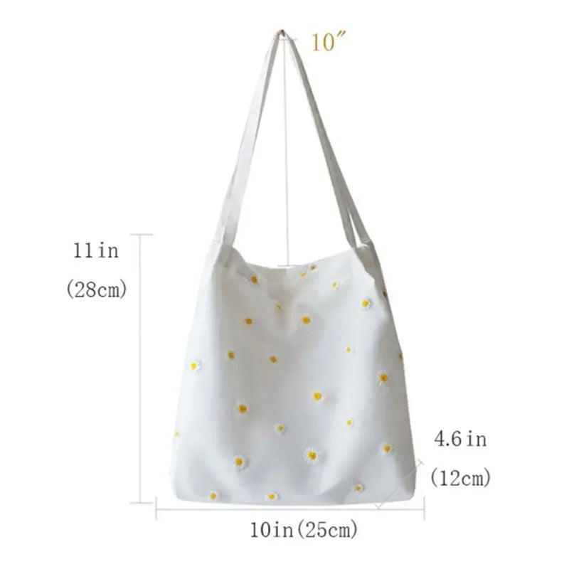 Casual Canvas Girls Shopping Handbag