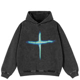 Cyper Shiny Star Grafik-Kapuzenpullover