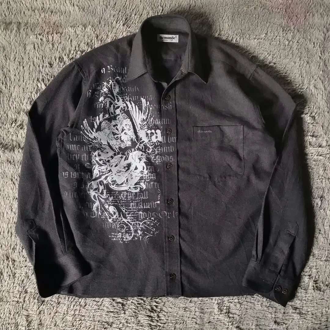 Y2K Retro Skull Print Shirt