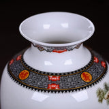 Vintage Traditional Flower Ceramic Vase Chinese
