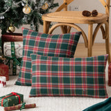 Christmas Plaid Decorative Throw Pillow Covers