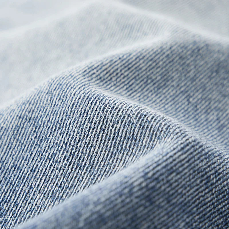 Sandblasted Straight Leg Jeans