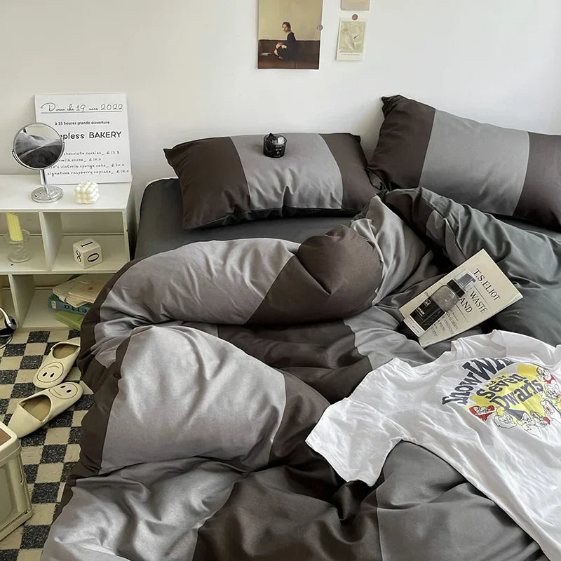 White & Black Polka Dot Bedding Set