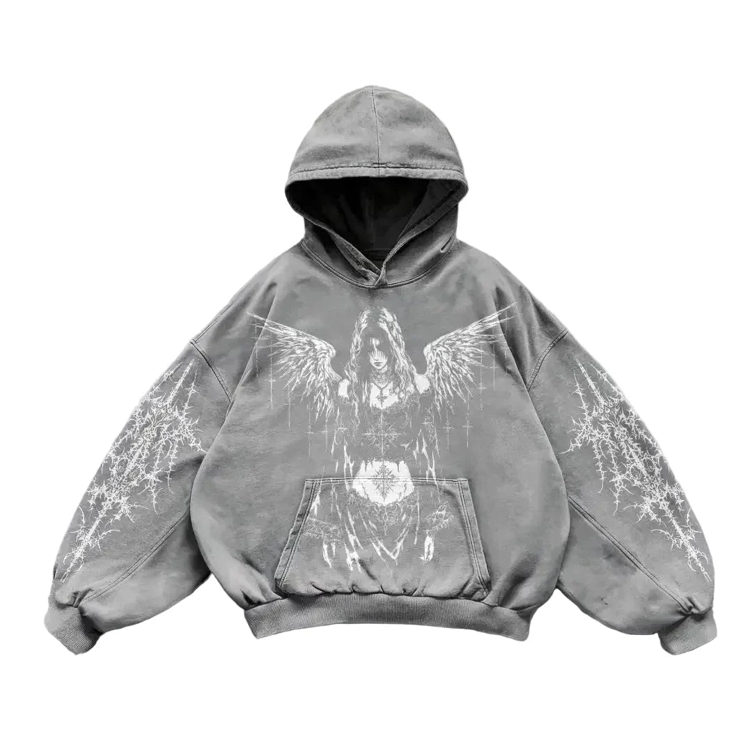 Y2K Flux Tribial Oversized Hoodie