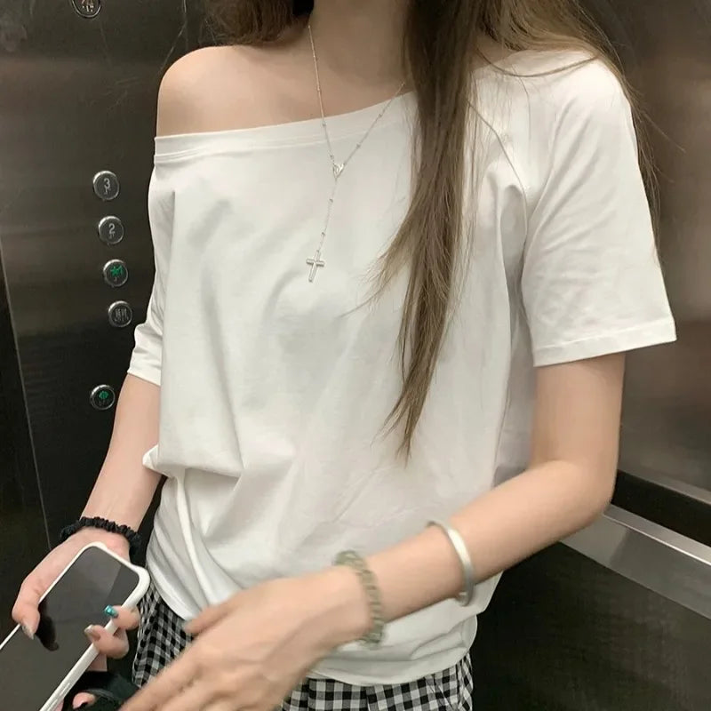 Camiseta de verano casual lisa sencilla