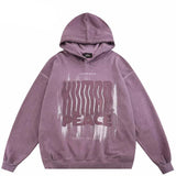 Sudadera con capucha Lavada en Negro Sombra Paz Oscuridad
