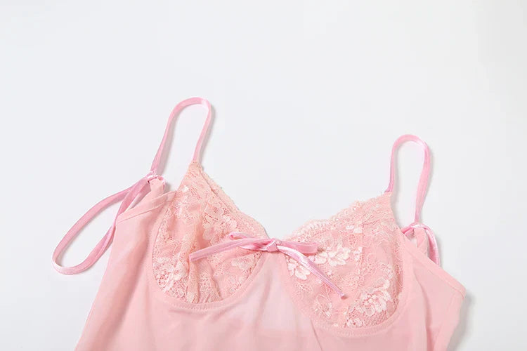 Minivestido Coquette sin Espalda con Lazo