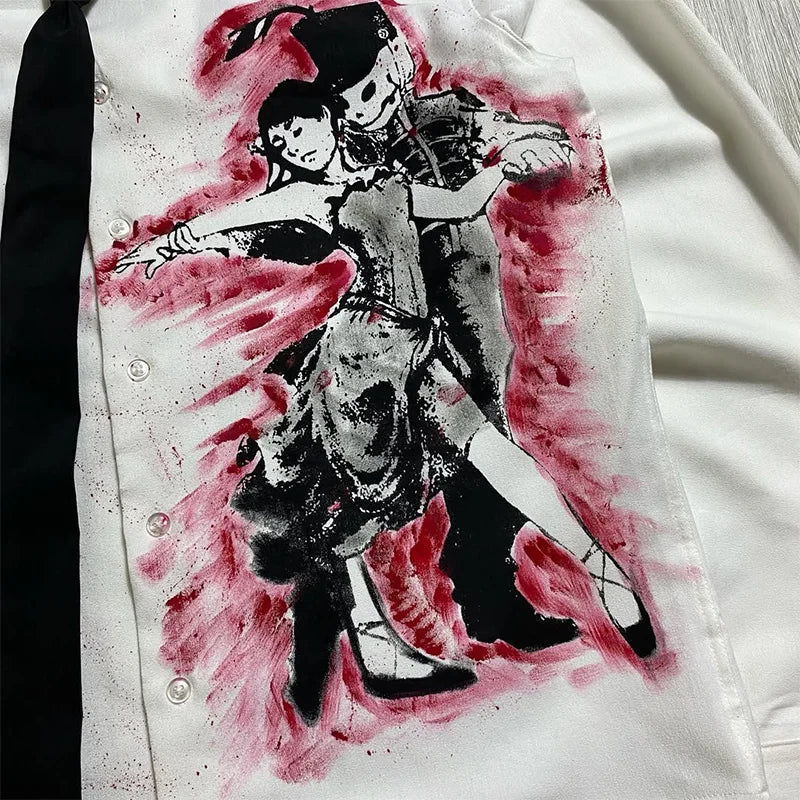 Romantic Gothic Couple Dancing Graphic Shirt