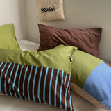 Home Decor Green Stripe Pillowcase