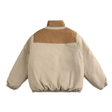 Loose Padded Patchwork Puffer Jacket