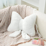 Pink Bow Ribbon Couch Pillow