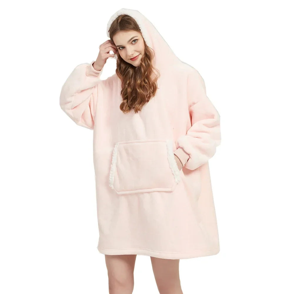 Winter Wearable Blankets Soft Warm Sweatshirt