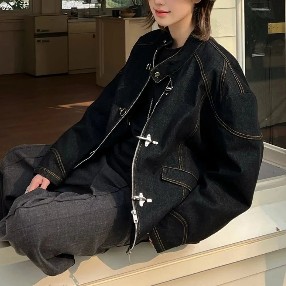 Y2K Clasp Denim Jacket