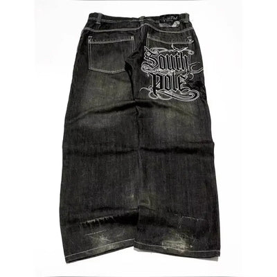 Vaqueros de pata ancha Y2K estilo atrevido