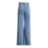 Cyperpunk Rhinestone High Waist Jeans