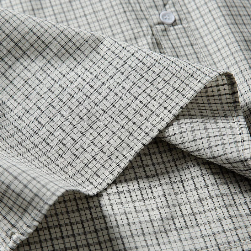 Oversized Plaid Lapel Casual Shirt