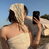 Floral Lace Triangular Head Scarf