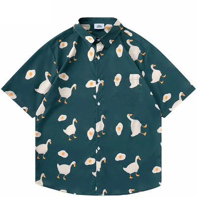Weird Core Funny Duck Egg Short-Sleeve Shirt