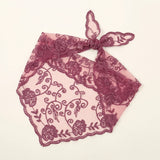 Soft Girl Solid Color Hollow Out Headscarf