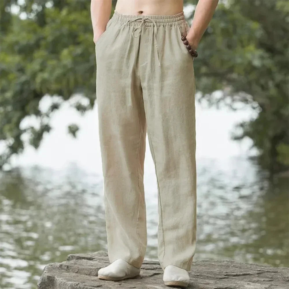 Joggers Cotton Linen Sweatpants Pants