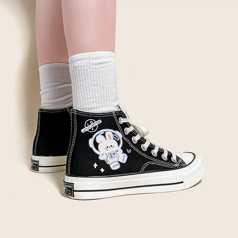 Cute Rabbit Student Canvas Shoes