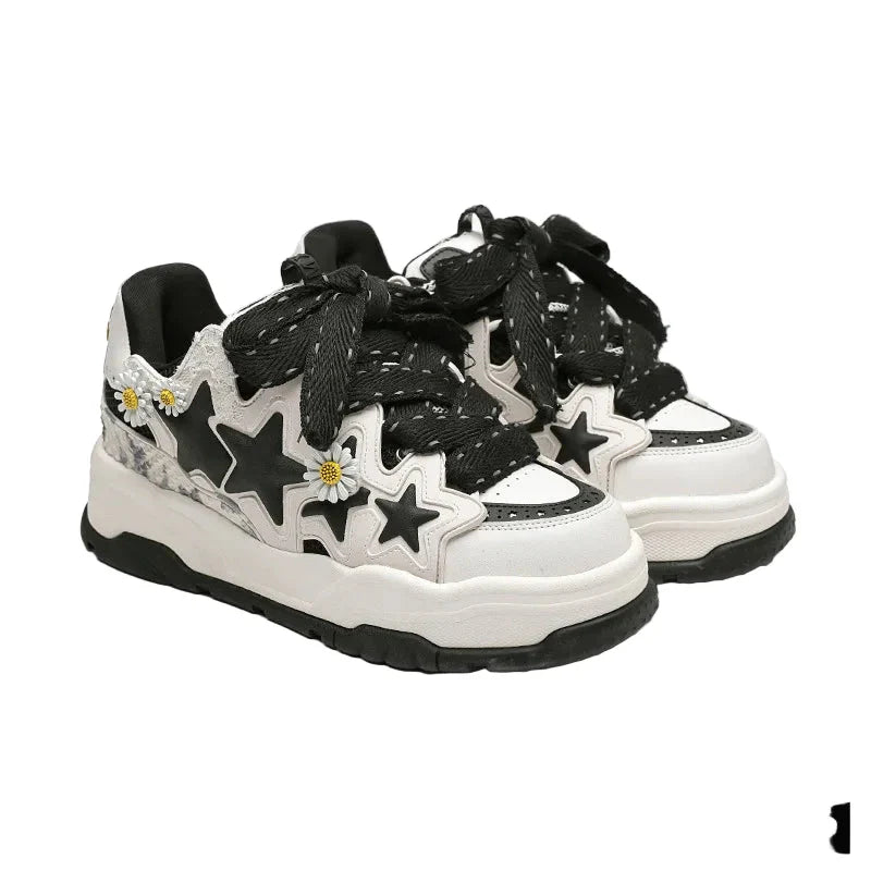 Star Retro Platform School Sneakers