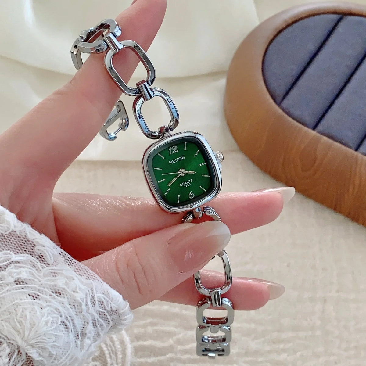 Silver Square Bracelet Watch