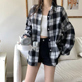 Stylish Black Plaid Flannel Jacket T-Shirt