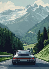Classic Porsche 911 Alpine Drive Poster