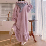 Coral Fleece Warm Female Pyjama